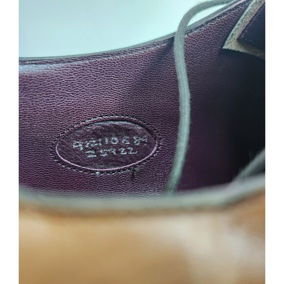 Rare Ralph Lauren Purple Label Wholecut Oxford Shoes 9.5 Brown Made in England - Picture 11 of 16